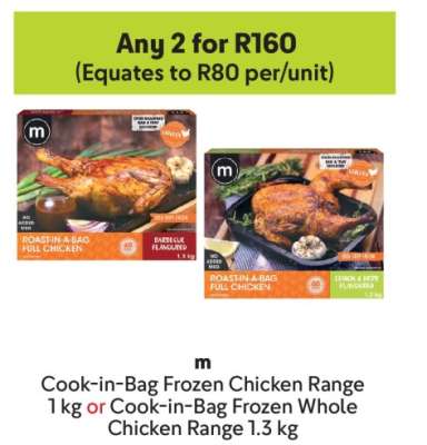 Cook-in-Bag Frozen Chicken Range