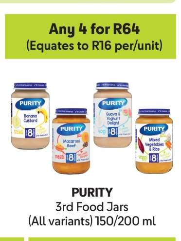 PURITY 3rd Food Jars
