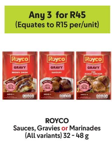 ROYCO Sauces, Gravies or Marinades
