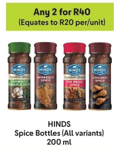 HINDS Spice Bottles (All variants)