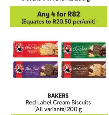 BAKERS RED LABEL CREAM BISCUITS