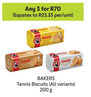 BAKERS Tennis Biscuits (All variants)