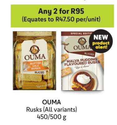 Ouma Rusks All Variants