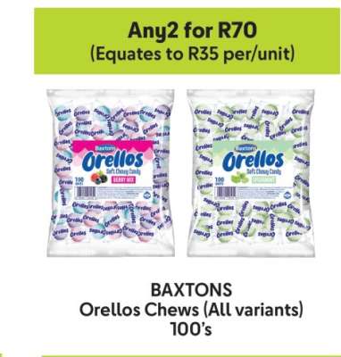 BAXTONS Orellos Chews (All variants) 100’s