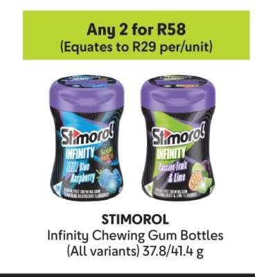 STIMOROL Infinity Chewing Gum Bottles