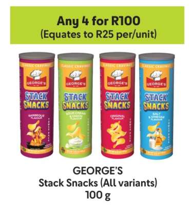 GEORGE’S Stack Snacks (All variants)