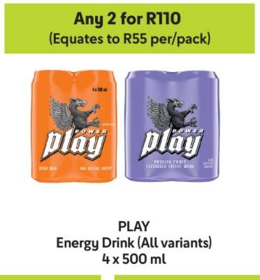 PLAY Energy Drink (All variants)
