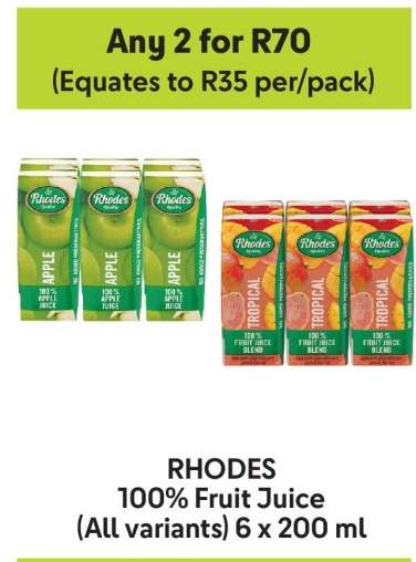 RHODES 100% FRUIT JUICE