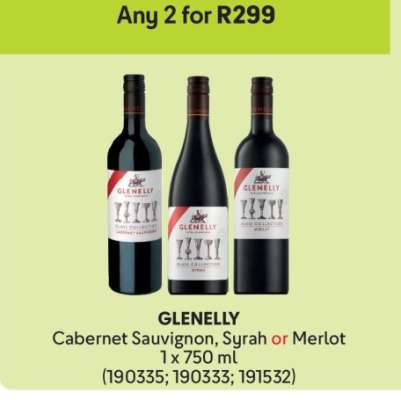 GLENELLY Cabernet Sauvignon, Syrah or Merlot