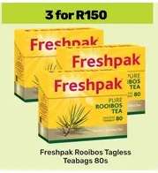 Freshpak Rooibos Tagless Teabags 80s