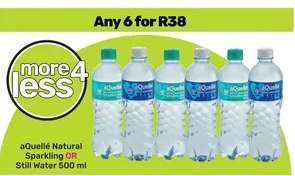aQuellé Natural Sparkling OR Still Water 500 ml