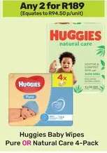 Huggies Baby Wipes Pure OR Natural Care 4-Pack