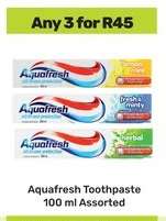 Aquafresh Toothpaste 100 ml Assorted