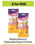 Gillette Minora II Disposable Razors 5-Pack