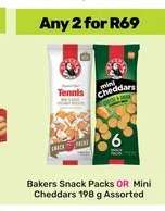 Bakers Snack Packs OR Mini Cheddars