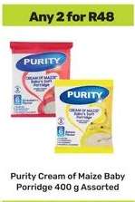 Purity Cream of Maize Baby Porridge 400 g Assorted