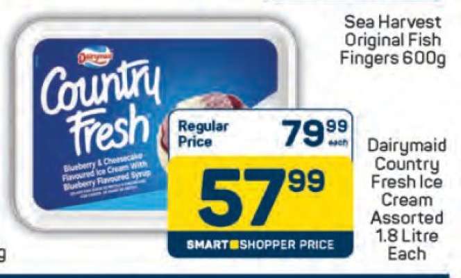 Dairymaid Country Fresh Ice Cream Assorted 1.8 Litre Each