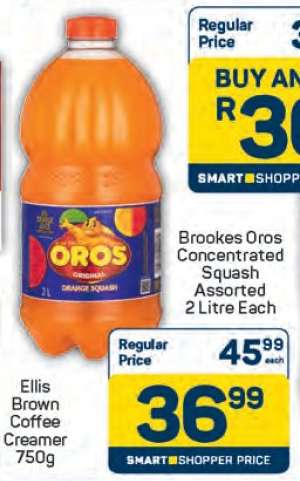 Brookes Oros Concentrated Squash Assorted 2 Litre Each