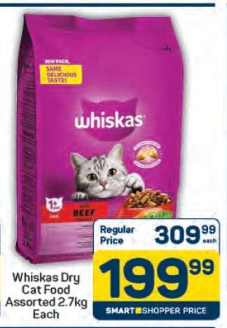 Whiskas Dry Cat Food
Assorted 2.7kg Each