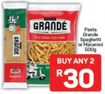 Pasta Grande Spaghetti or Macaroni 500g