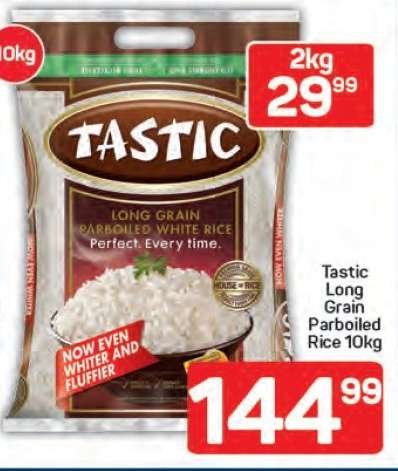 Tastic Long Grain Parboiled Rice 10kg