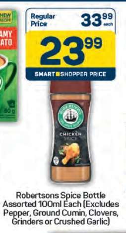 Robertsons Spice Bottle Assorted 100ml Each