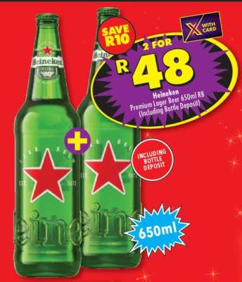 HEINEKEN PREMIUM LAGER BEER 650ml RB