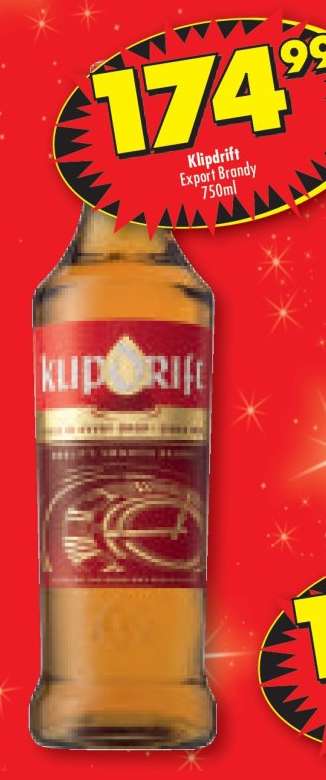 KLIPDRIFT EXPORT BRANDY 750ml