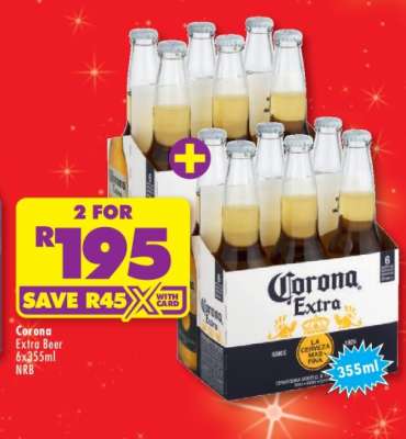 CORONA EXTRA BEER 6x355ml NRB