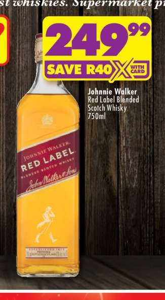 Johnnie Walker Red Label Blended Scotch Whisky 750ml