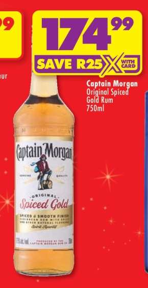 CAPTAIN MORGAN ORIGINAL SPICED GOLD RUM 750ml