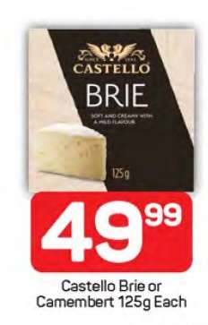 Castello Brie or Camembert 125g