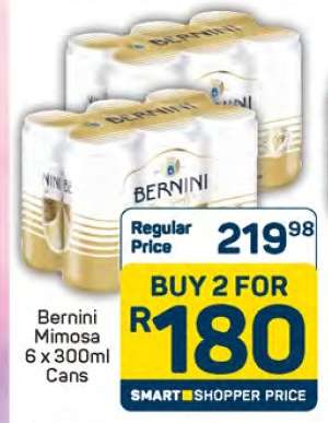 Bernini Mimosa 6 x 300ml Cans