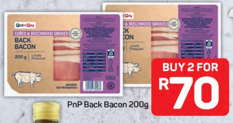 PnP Back Bacon 200g