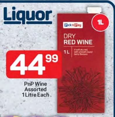 PnP Wine Assorted 1 Litre Each