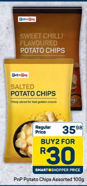 PnP Potato Chips Assorted 100g
