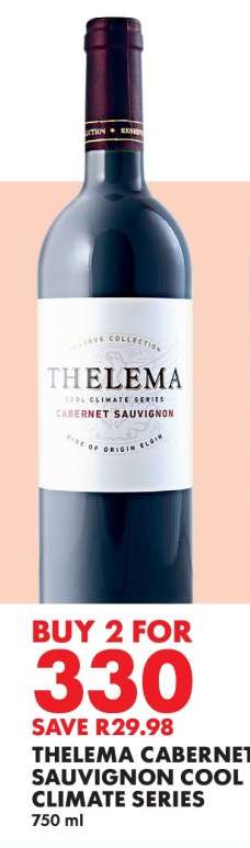 THELEMA CABERNET SAUVIGNON COOL CLIMATE SERIES