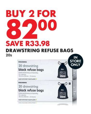 DRAWSTRING REFUSE BAGS