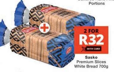 Sasko Premium Slices White Bread 700g