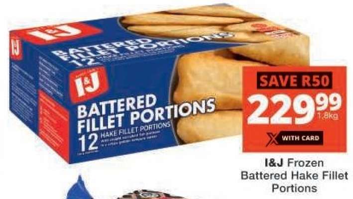 I&J Frozen Battered Hake Fillet Portions