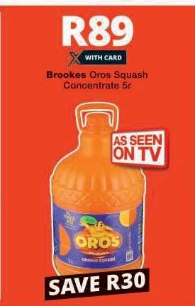 Brookes Oros Squash Concentrate 5ℓ
