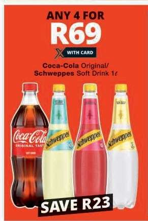 Coca-Cola Original/Schweppes Soft Drink 1ℓ
