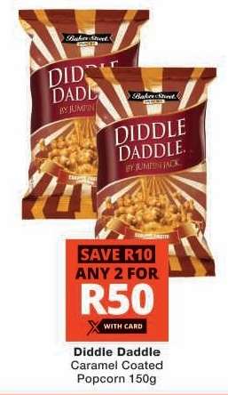 Diddle Daddle Caramel Coated Popcorn 150g