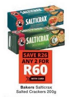 BAKERS SALTICRAX SALTED CRACKERS 200g