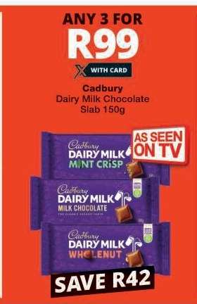 Cadbury Dairy Milk Chocolate Slab 150g