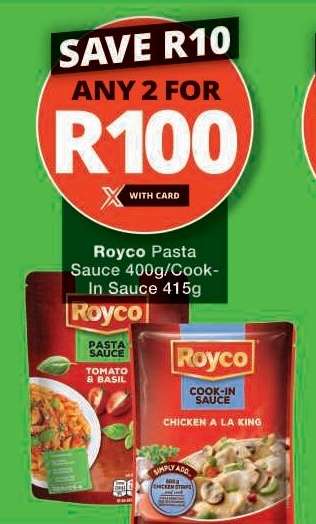 Royco Pasta Sauce 400g/Cook-In Sauce 415g