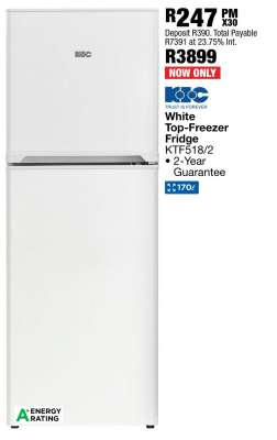 White Top-Freezer Fridge KTF518/2
