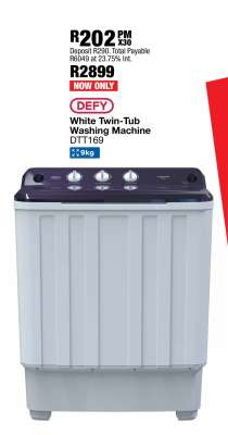 White Twin-Tub Washing Machine DTT169