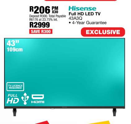 Hisense Full HD LED TV 43A3Q