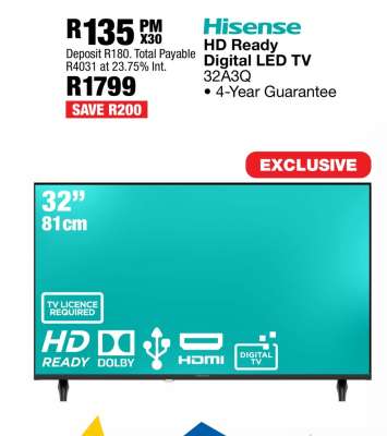 Hisense HD Ready Digital LED TV 32A3Q